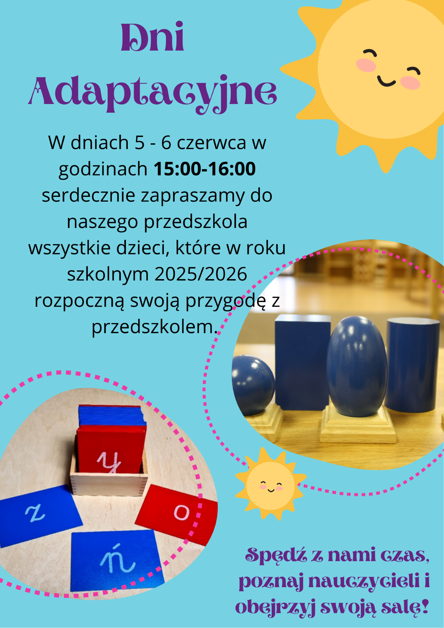 Plakat informujący o dniach adaptacyjnych. 