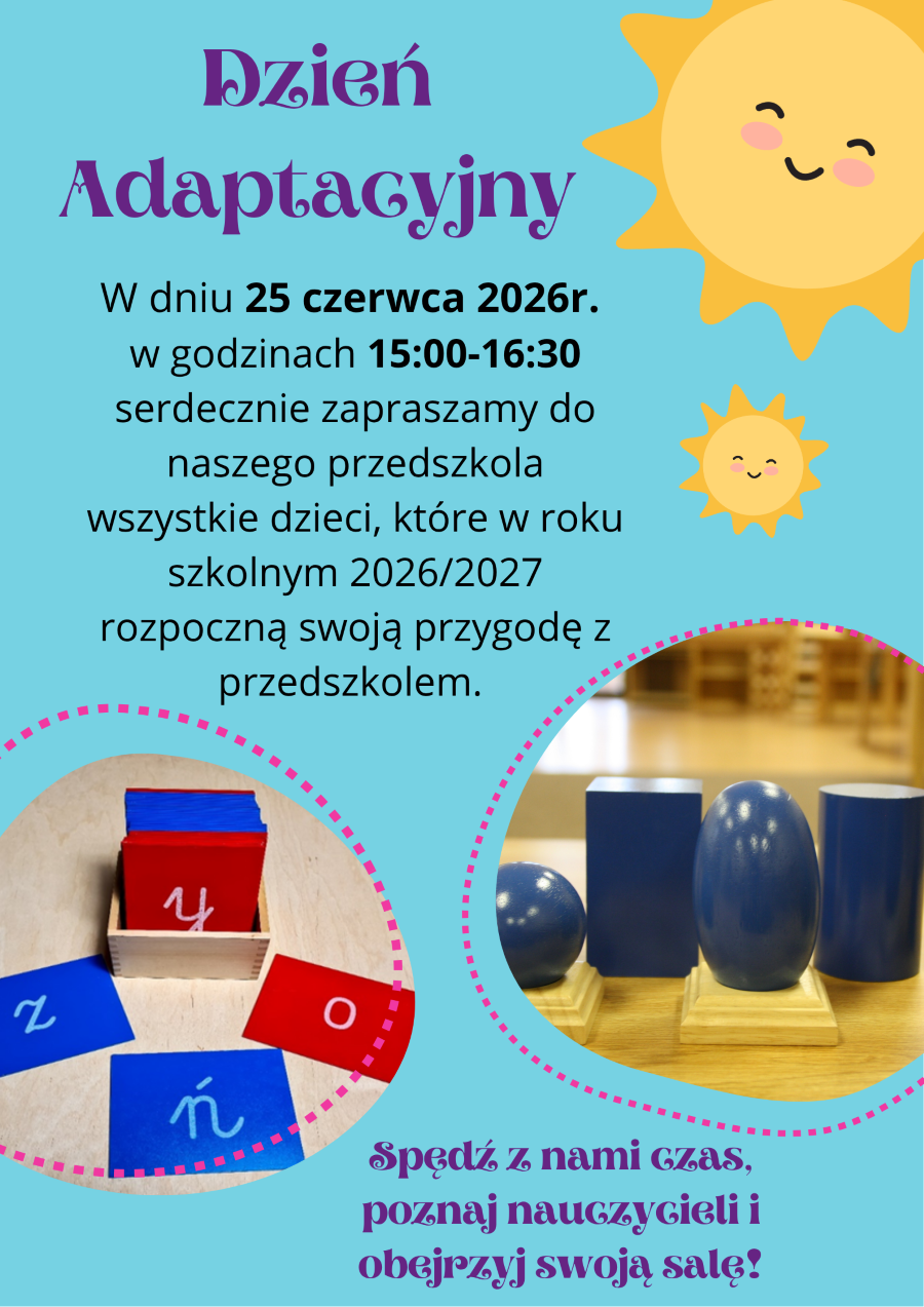 Plakat informacyjny o dniu adaptacyjnym