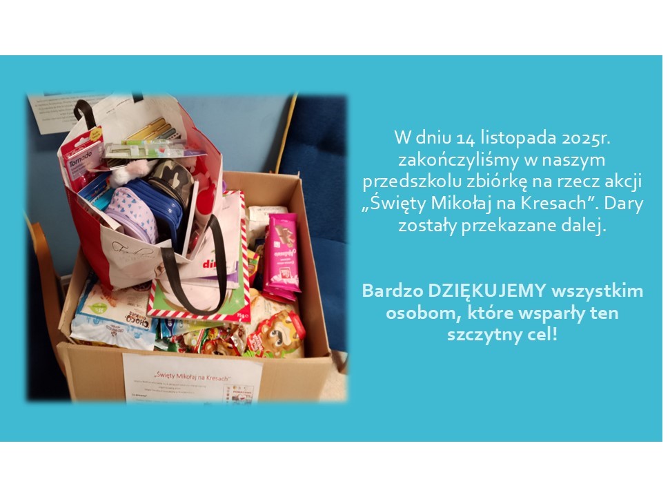 Plakat informujący o zakończeniu zbiorki.