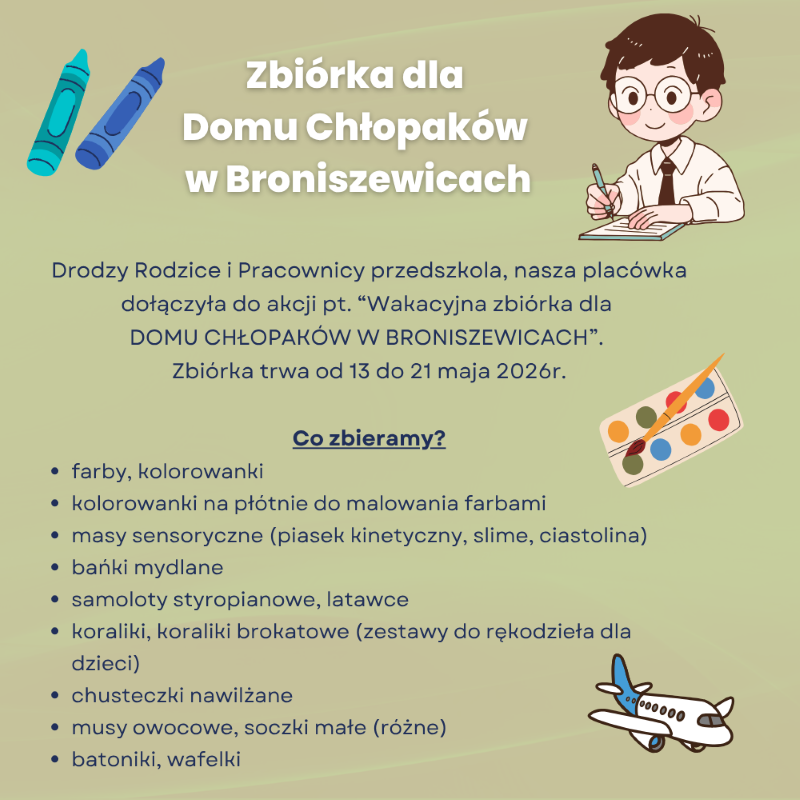 Plakat informujący o zbi&oacute;rce.