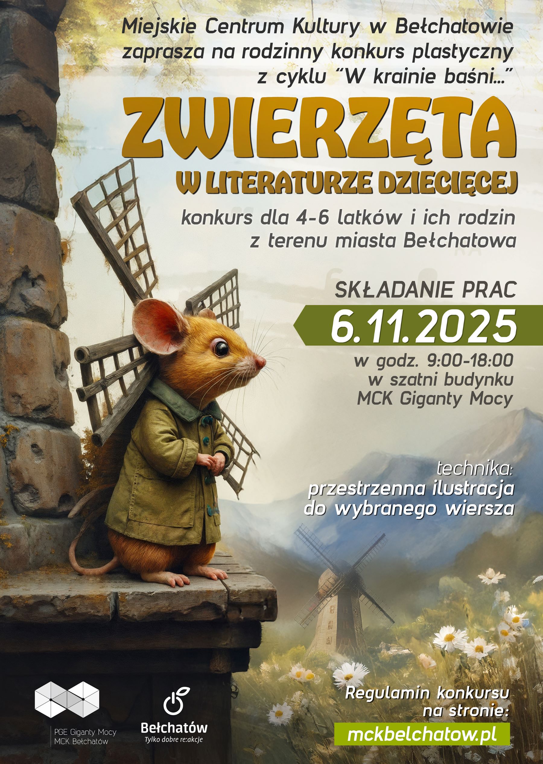 Plakat informacyjny o konkursie.